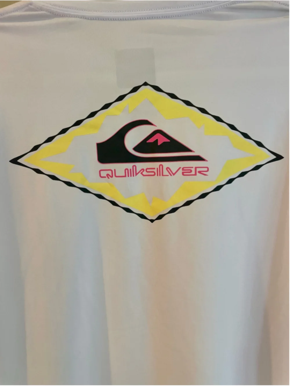 Quiksilver Mystic Session UPF 50 Surf Shirt Men L White Rash Guard NWT